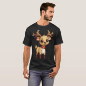 Schattigee Cartoon Kerstrendier T-shirt (Voorkant volledig)
