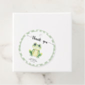 Schattigee cartoon kikker baby shower Dank u Bedankjes Labels (In situ)