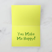 Schattigee Cartoon Kikkers Harten Helder Vrolijk K Kaart (Binnen)