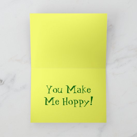 Schattigee Cartoon Kikkers Harten Helder Vrolijk K Kaart (Binnen)