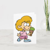 Schattigee Cartoon Kind Eten Ice Cream Cone Kaart (Voorkant)