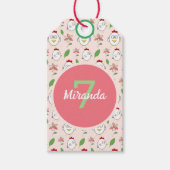 Schattigee Cartoon Kip Illustratie Cadeaulabel (Voorkant)