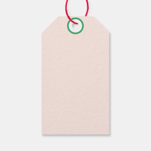 Schattigee Cartoon Kip Illustratie Cadeaulabel (Achterkant)