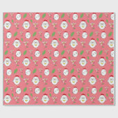 Schattigee Cartoon Kip Illustratie Cadeaupapier (Vlak)