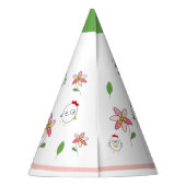 Schattigee Cartoon Kip Illustratie Feesthoedjes (Achterkant)