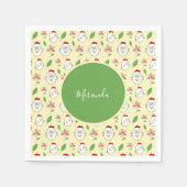 Schattigee Cartoon Kip Illustratie Servet (Voorkant)