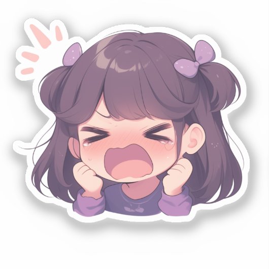 Schattigee Cartoon Kiss-Cut Stickers voor Personal (Voorkant)