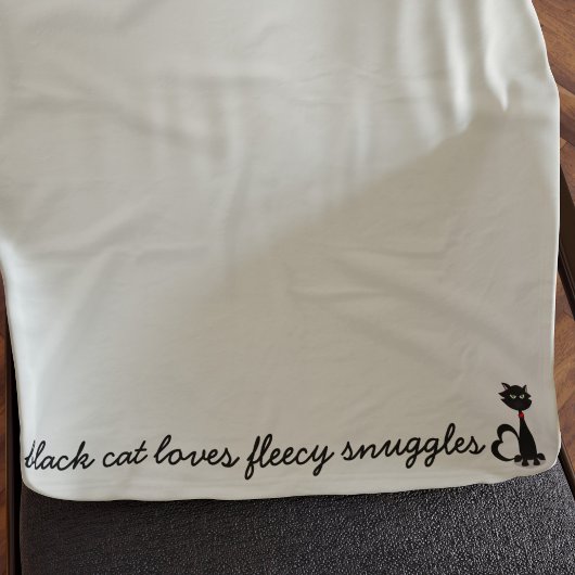 Schattigee Cartoon Kitty Cat Custom Cream Fleece D Deken