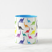 Schattigee Cartoon Kleurrijke Dinosauruspatroon Ju Mok (Midden)