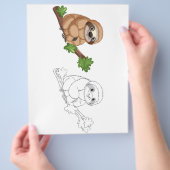 Schattigee Cartoon koala kleurplaat Flyer (Hand)