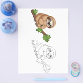 Schattigee Cartoon koala kleurplaat Flyer (Enkel)