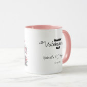 Schattigee Cartoon Koala Lovers Hearts Valentijn's Mok (Voorkant rechts)