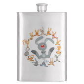Schattigee Cartoon Konijnen Mandala Classic Flask Flacon (Voorkant)