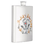 Schattigee Cartoon Konijnen Mandala Classic Flask Flacon (Rechts)