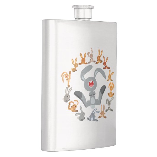 Schattigee Cartoon Konijnen Mandala Classic Flask Flacon (Rechts)