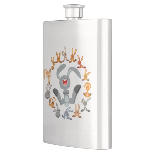 Schattigee Cartoon Konijnen Mandala Classic Flask Flacon (Links)