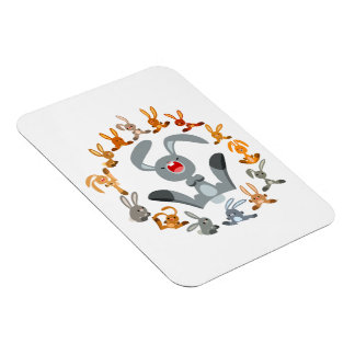 Schattigee Cartoon Konijnen Mandala Flexible Magne Magneet