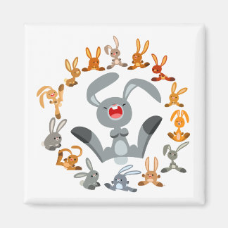 Schattigee Cartoon Konijnen Mandala Magnet