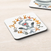 Schattigee Cartoon Konijnen Mandala Onderzetters S (Linkerzijde)