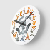 Schattigee Cartoon Konijnen Mandala Wandklok (Hoek)