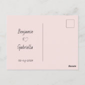 Schattigee Cartoon Konijnenliefhebbers Harten Vale Briefkaart (Achterkant)