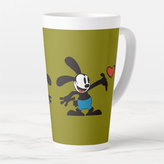 Schattigee Cartoon Latte Mok (Rechterhoek)