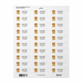 Schattigee cartoon leeuw decoratie etiket (Full Sheet)