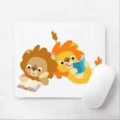 Schattigee Cartoon Leeuwenlezers mousepad Muismat (Met muis)