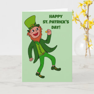 Schattigee Cartoon Leprechaun St. Patrick's Day Kaart