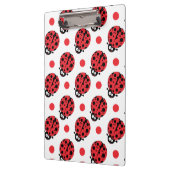 Schattigee Cartoon lieveheersbeestje, rode & witte Klembord (Links)