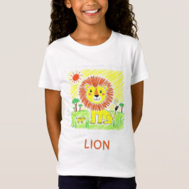 Schattigee Cartoon Lion - Kinder dierenkunst T-shirt
