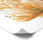 Schattigee Cartoon Llama Holding Oranje ballon Pos Poster (Hoek)