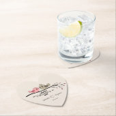 Schattigee Cartoon Lovebirds op tak Valentijn's Da Kartonnen Onderzetters (Insitu)