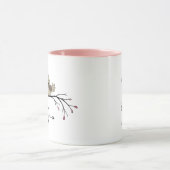 Schattigee Cartoon Lovebirds op tak Valentijn's Da Mok (Midden)