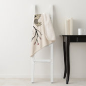 Schattigee Cartoon Lovebirds op tak Valentijn's Da Sherpa Deken (In situ)