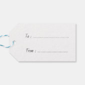 Schattigee Cartoon Lovebirds Pink Hearts Valentijn Cadeaulabel (Achterkant Horizontaal)