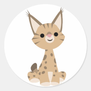 Schattigee Cartoon Lynx Sticker