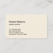 Schattigee Cartoon Maid House Cleaning Service Zwa Visitekaartje (Achterkant)