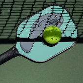 Schattigee Cartoon Manatee gepersonaliseerd Pickleball Paddle
