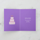 Schattigee cartoon meisje Verjaardagskaart ideaal Kaart (Binnen)