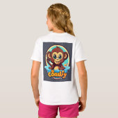Schattigee cartoon Monkey Kawaii Grappig Ontwerp T-shirt (Achterkant volledig)