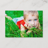 Schattigee Cartoon Monkey Kind Profiel Foto Belkaa Visitekaartje (Achterkant)