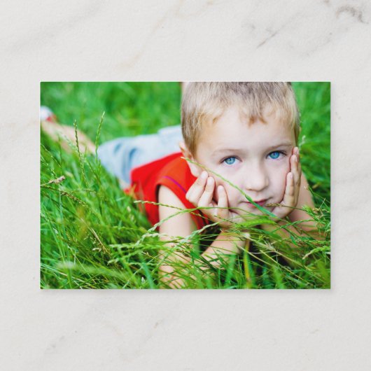 Schattigee Cartoon Monkey Kind Profiel Foto Belkaa Visitekaartje (Achterkant)