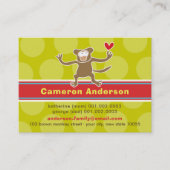 Schattigee Cartoon Monkey Kind Profiel Foto Belkaa Visitekaartje (Voorkant)