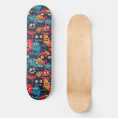 Schattigee Cartoon Monsters Skateboard (Voorkant)