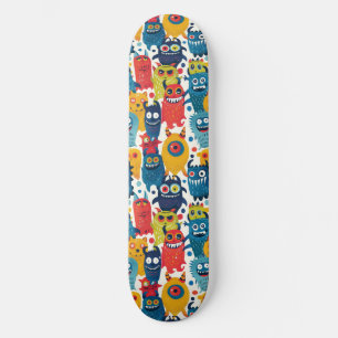 Schattigee Cartoon Monsters Skateboard