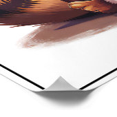 Schattigee Cartoon Moody Cat in PJs Poster (Hoek)