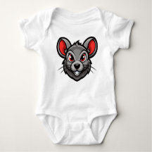 Schattigee Cartoon Mouse Face Baby T-shirt