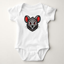Schattigee Cartoon Mouse Face Baby T-shirt