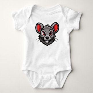 Schattigee Cartoon Mouse Face Baby T-shirt